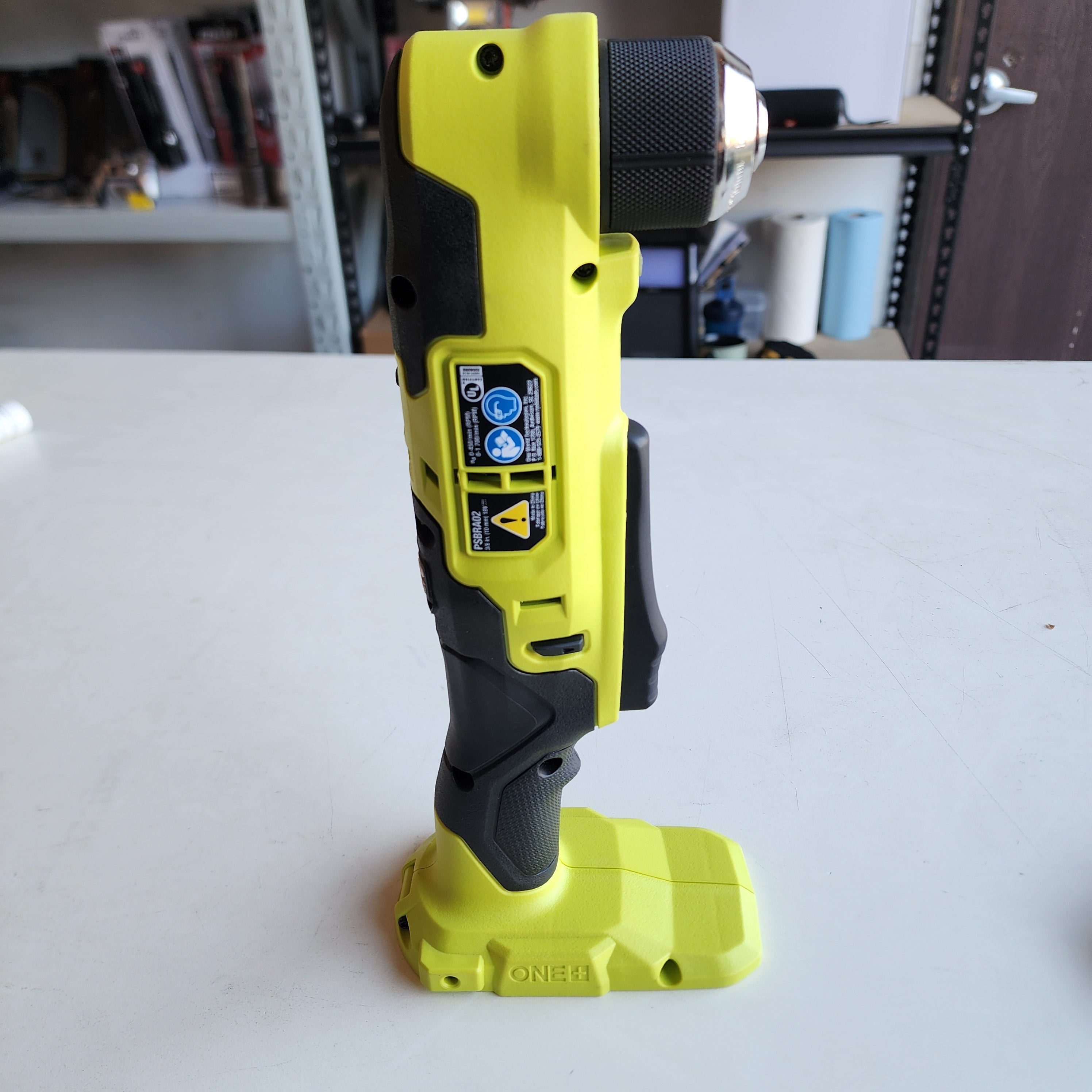 ONE+ HP 18V Brushless Cordless Compact 3/8 in. Right Angle Drill (Tool Only) (PSBRA02B) ONE+ HP 18V Brushless Cordless Compact 3/8 in. Right Angle Drill (Tool Only) (PSBRA02B)